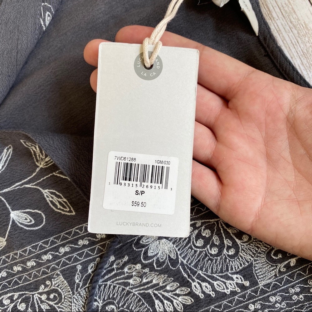 NWT Lucky Brand - Embroidered Peplum Tank - Picture 3 of 6
